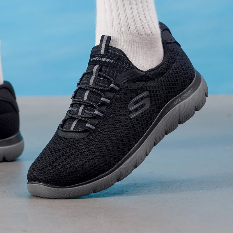 Skechers Men's Shoes Original Lightweight Fashionable Wear-Resistant Non-Slip New Fitness Training Outdoor Sports Casual Shoes 52811-Bkcc-1