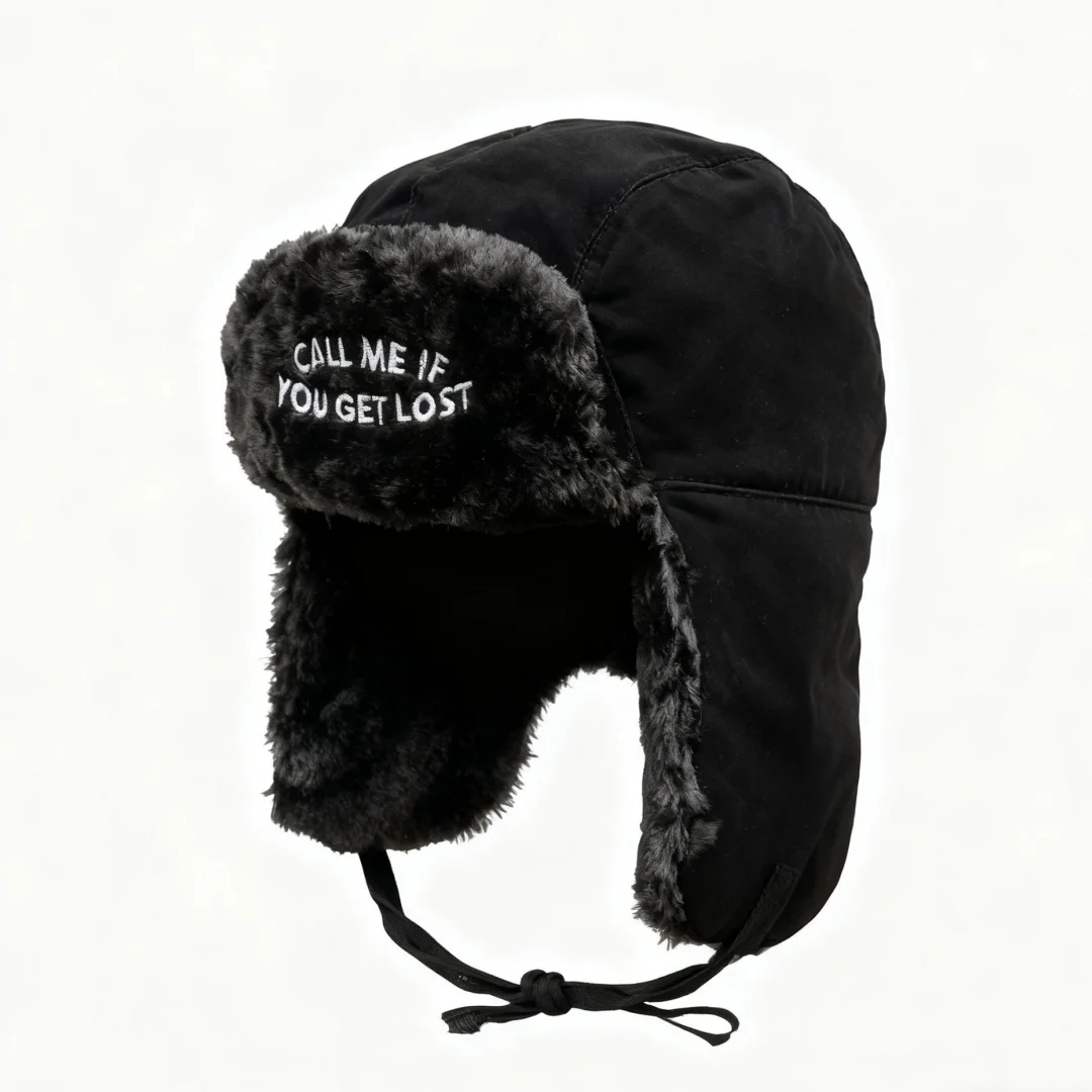 قبعة الطيار الرجعية القطيفة نمط الطيار شتاء دافئ حماية الأذن للتزلج ركوب الدراجات العصرية الرجال النساء #3