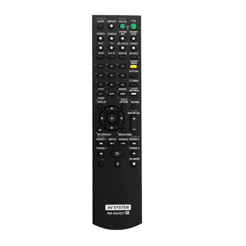 Replace RM-AAU027 Remote For Sony Home Theatre System RM-AAU021 HTSS2300/C STRDG520 HT7200DH HT-DDW5500 STR-KM5500