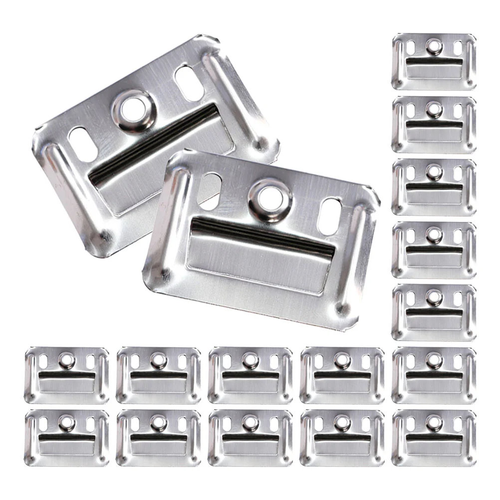 

100 Pcs Wall Panel Bamboo Fiber Board Baby Mounted Shelves Tape Stainless Steel Strip Integrated Buckle