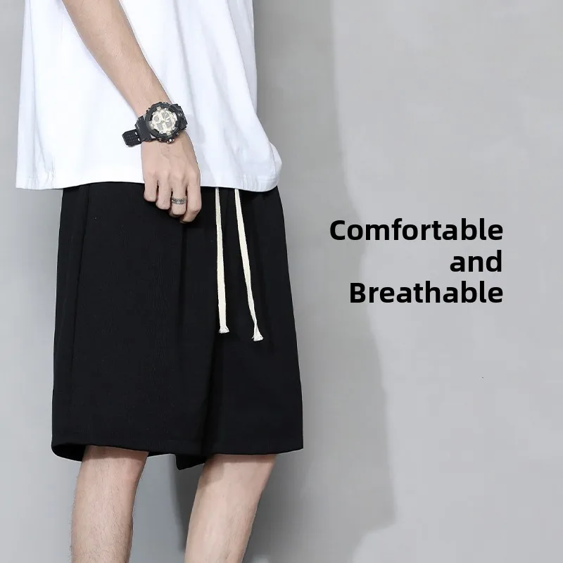 

Large Size Men's orts Summer Outdoor Wear Thin Loose Five-Quarter Casual Sports Pure Color Versatile Comfortable Breathable