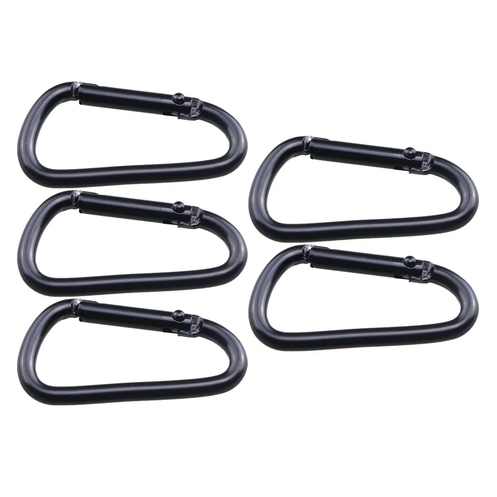 

5 Pcs Carabiner Carabiners Climbing Key Fob Clip Metal Clips Buckle Heavy Aluminum Alloy Chain