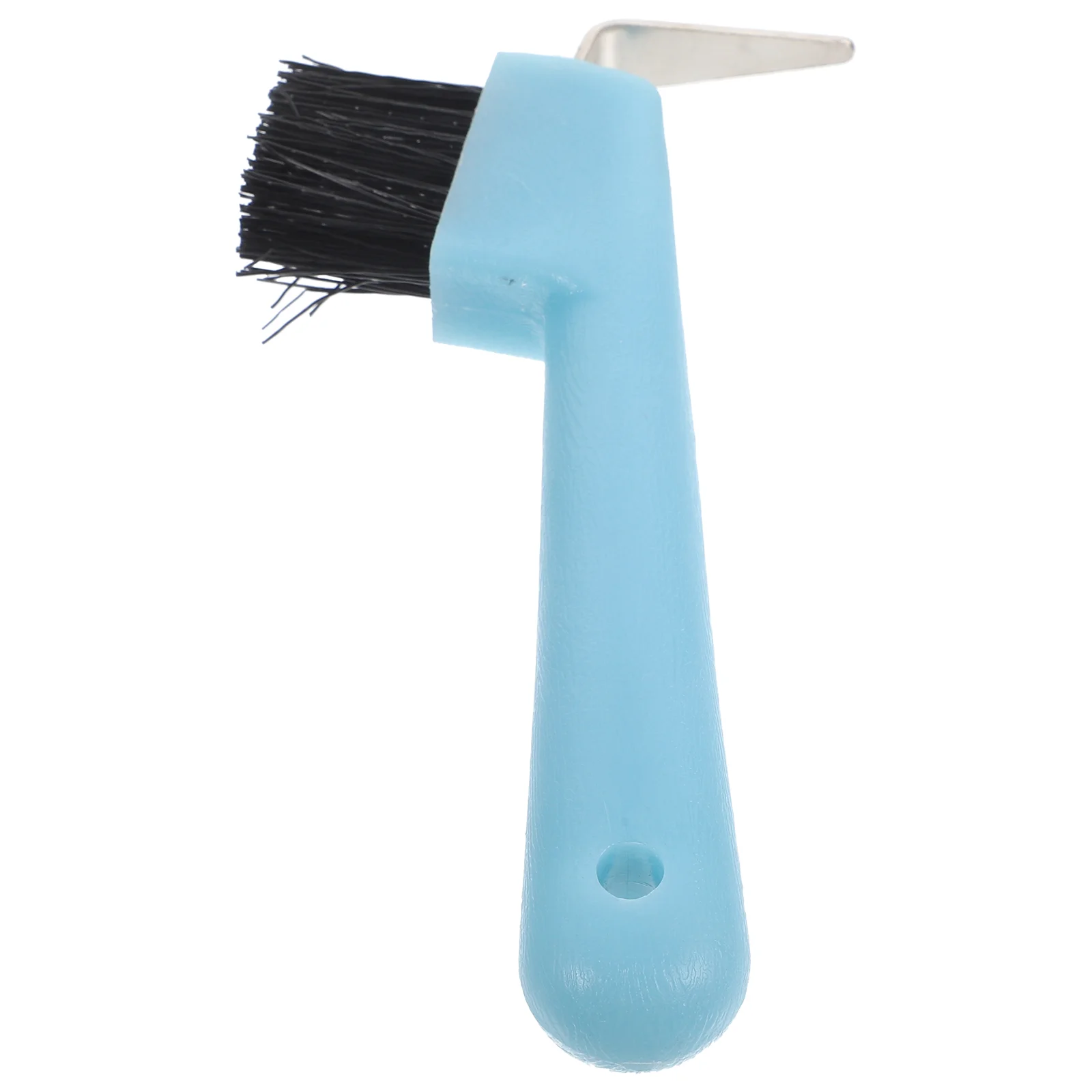 Horse Hoof Care Tools Portable Pick Brush Handle Plastic Iron with Bits Western Hair