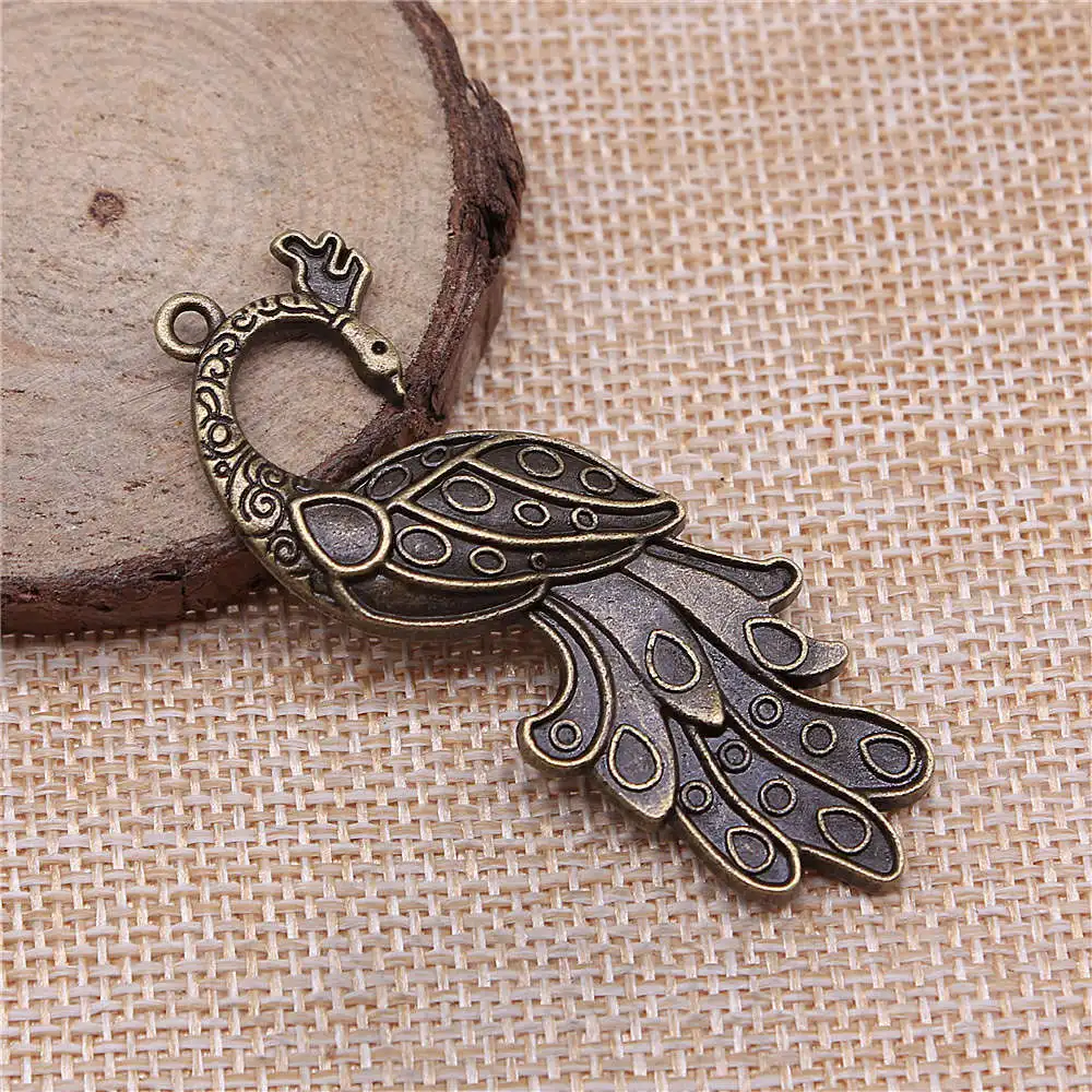 For Jewelry Making Charms Ornaments Peacock Cute