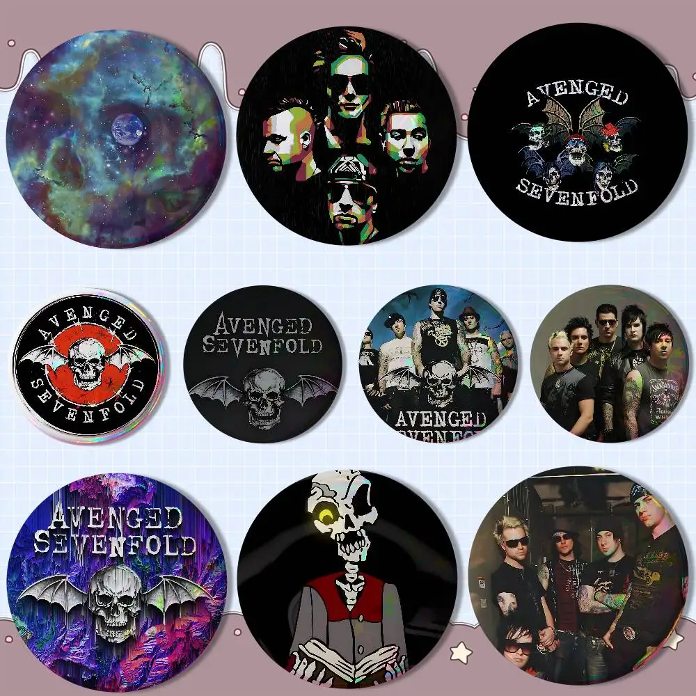 

cool A7X A-Avenged Sevenfold Creative Round Badge Button Pin Bag Decor Fans Collection Friends Gift Brooch