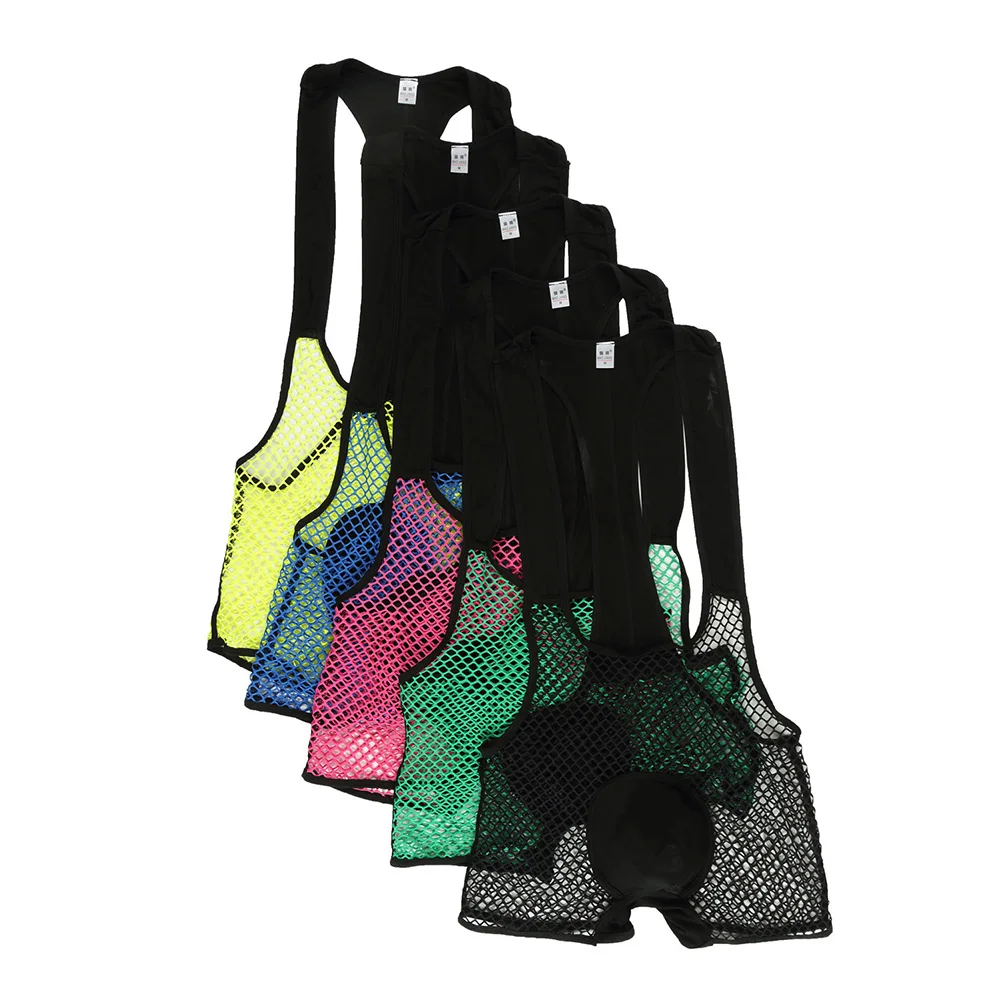 

Men Sexy Jumpsuits Gay Sissy Pouch Breathable Mesh Underpants Soft Underwear For Hot Man Comfort Bodysuits Summer Men's Panties
