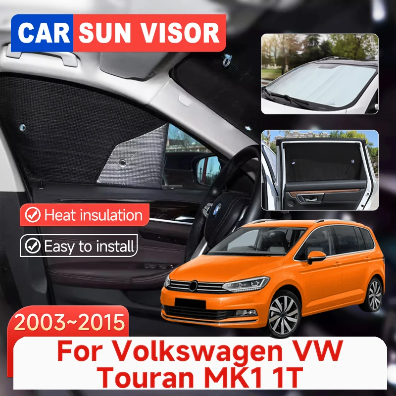 

Anti-UV Car Sun Visor For Volkswagen VW Touran MK1 1T 2003~2015 2012 2013 Window Curtain Protection Sunshading Visor Accessories