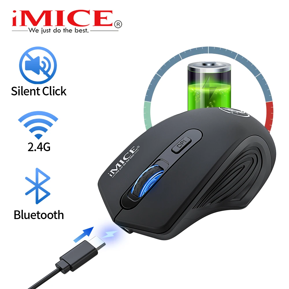 

Wireless Mouse Bluetooth Mouse Rechargeable Wireless Mouses for Laptop Gaming Mice Ergonomic Silent Usb Gamer Mause Computer PC