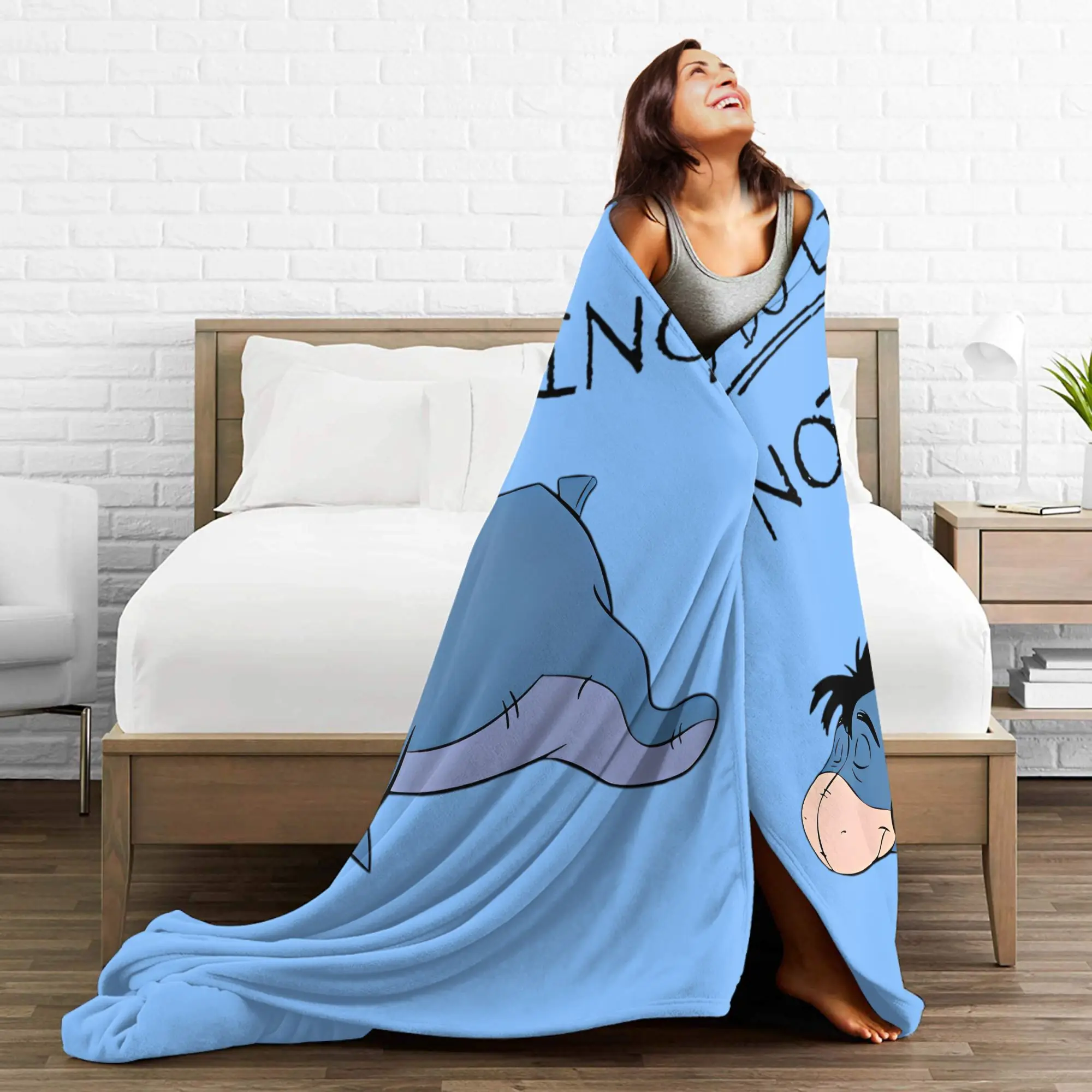 بطانيات ويني ذا بوه إيور من الفلانيل للشتاء للقيام بقائمة لا شيء، بطانيات رمي فائقة النعومة لغرفة النوم #3