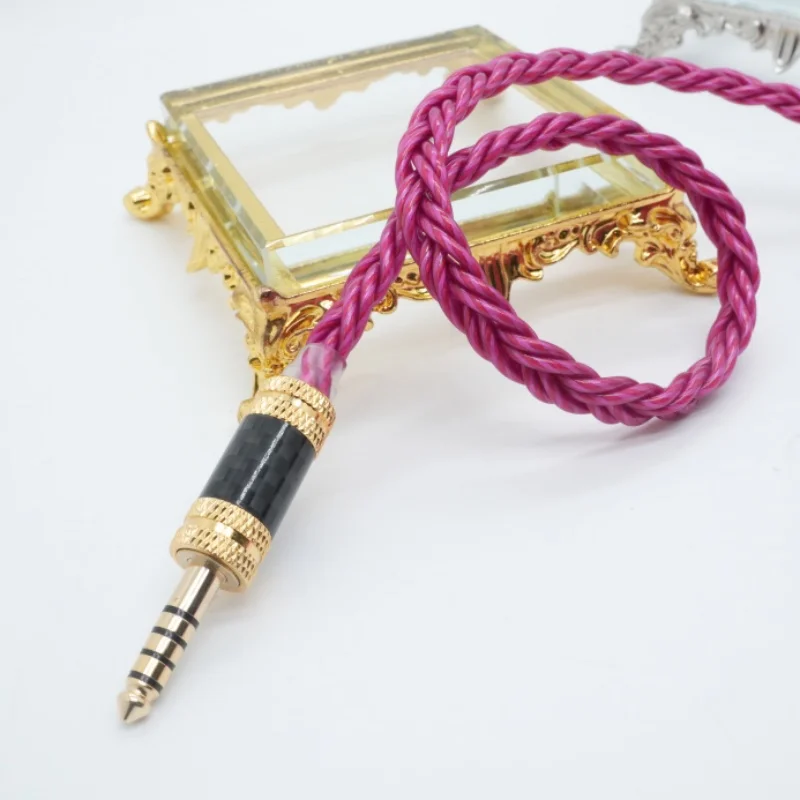 XINHS P77 6-Adriges, lila, abgeschirmtes HiFi-Upgradekabel aus reinem Kristallkupfer – Detail 4