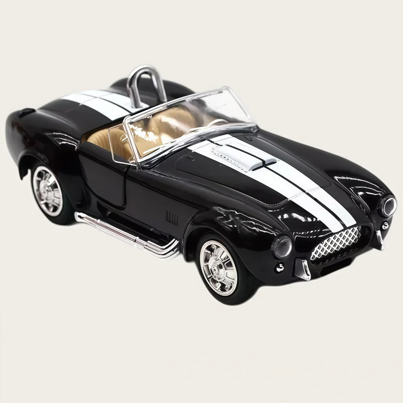 Retro sports car alloy model, 1:32 scale, with openable doors design, a collectible metal-cast figurine. view 5
