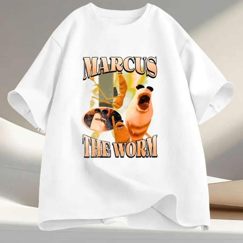 دودة روبرت تي شيرت الرجال النساء عشاق الفكاهة فريد تي شيرت غير رسمي مضحك دودة مطبوعة قصيرة الأكمام التي شيرت الشارع الشهير