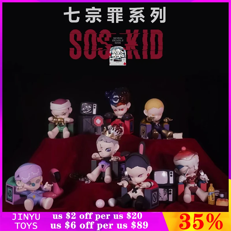 Original SOSKID Disaster Kids Series 3 Seven Deadly Sins Blind Box Trendy Toy Confirm Style Cute Anime Figure Cartoon Model Gift