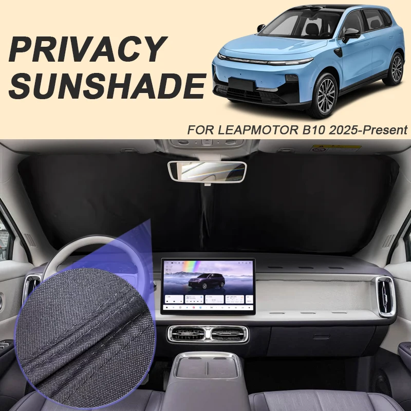 

Автомобильный солнцезащитный козырек на черное окно для LEAPMOTOR B10, 2025 г., автоматическая защита от УФ-лучей, теплоизоляция, защитная крышка, аксессуар для интерьера
