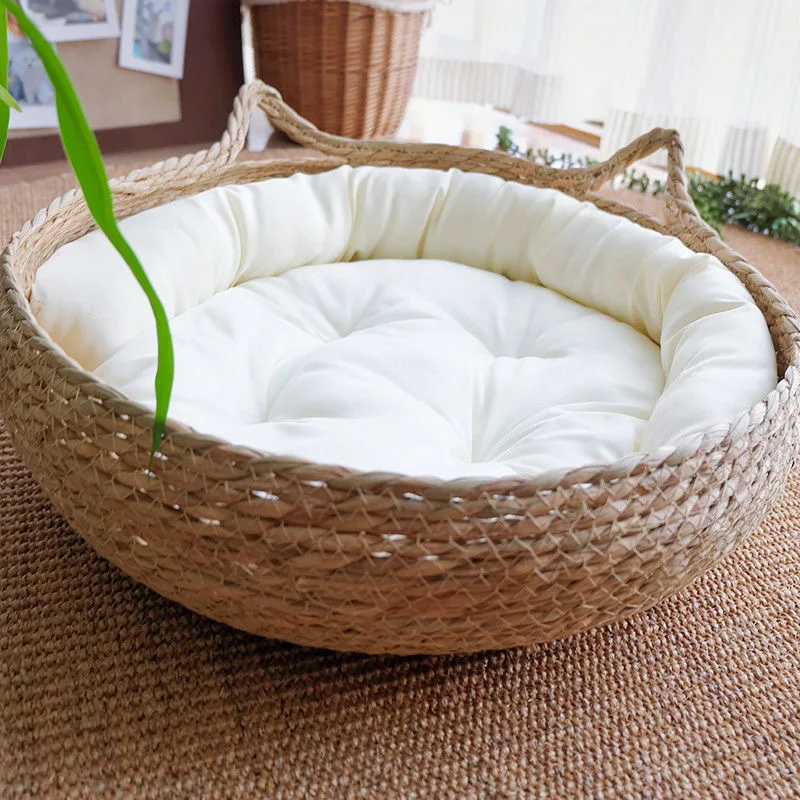 Comfortable and Breathable Dog and Cat Nests, Weaving Pet Nest, Comfortable Kennel， Comfortable Cat Litter, Suitable for All Pet