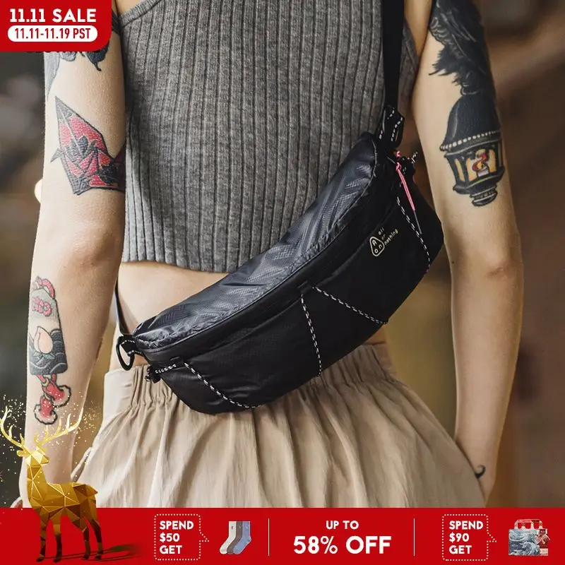 

Тактическая регулируемая черная сумка через плечо Maden, уличная поясная сумка унисекс, мотоциклетная нагрудная сумка для езды на велосипеде, дорожный кошелек для монет