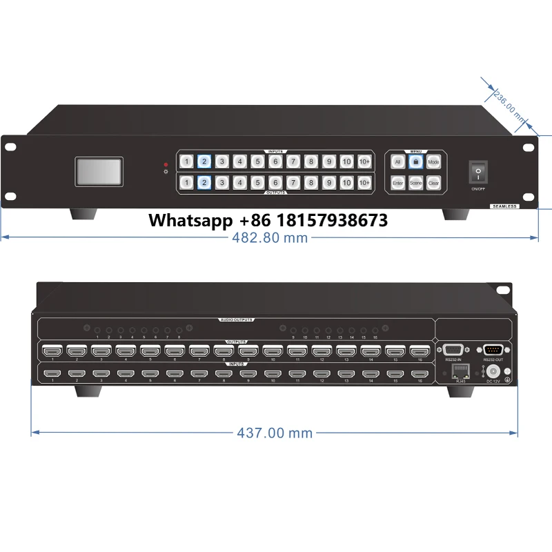 

New Integrated matrix 4K Image Switcher 16 in 16 Out Seamless matrix