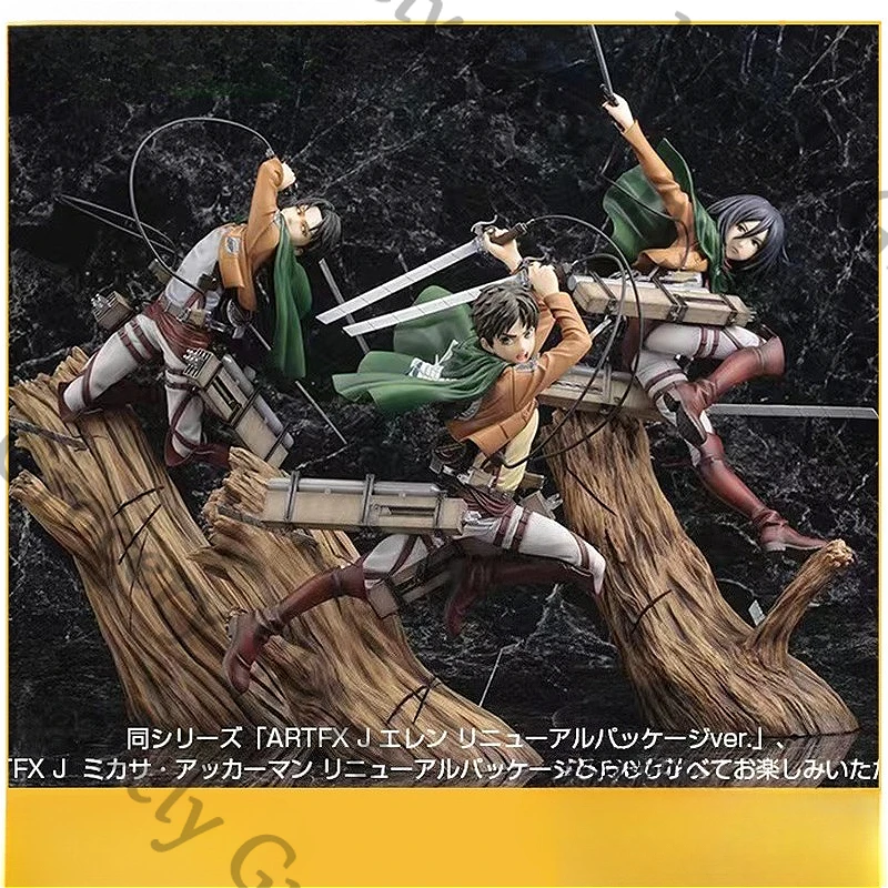 

Anime Attack on Titan Shingeki No Kyojin Ataque A Los Titanes Levi Ackerman Eren Jaeger Cosplay Figures Model Garage Kits Gift