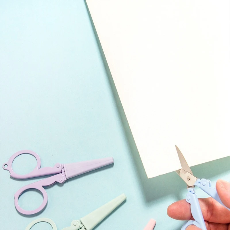 3PC Mini Portable Scissors, Simple Scissors, Student Office Manual Scissors, Lightweight Hanging Hole Student Specific