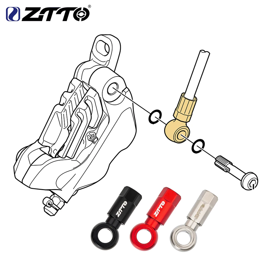 ZTTO Bike Hydraulic Brake Banjo Fitting Oil Needle Bicycle Disc Brake Hose Fitting Olive Head Connector For BH90 SLX XT XTR