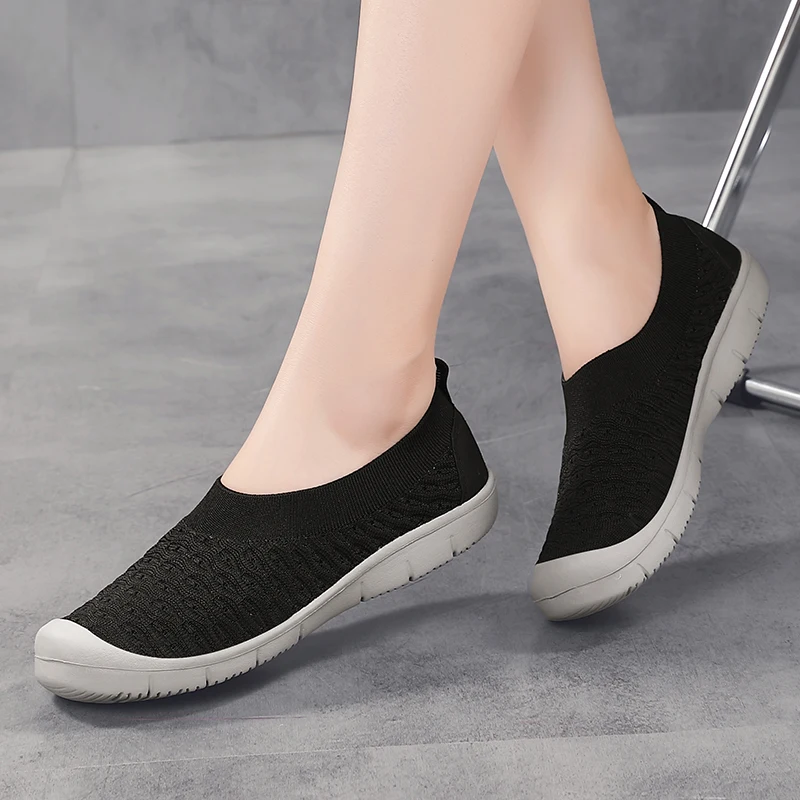 Women Casual Shoes Female Slip-on Shoes Four Seasons Breathable Non-slip Comfortable Outdoor Ladies Walking Sneakers Size 35-42