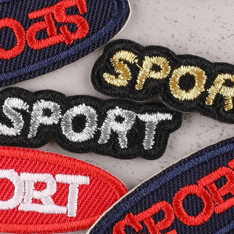 Sport Alphabet Embroidered Patch Clothing Accessory for Bags Boxes Anime Iron on Patches Punk Clothes Appliques Sewing