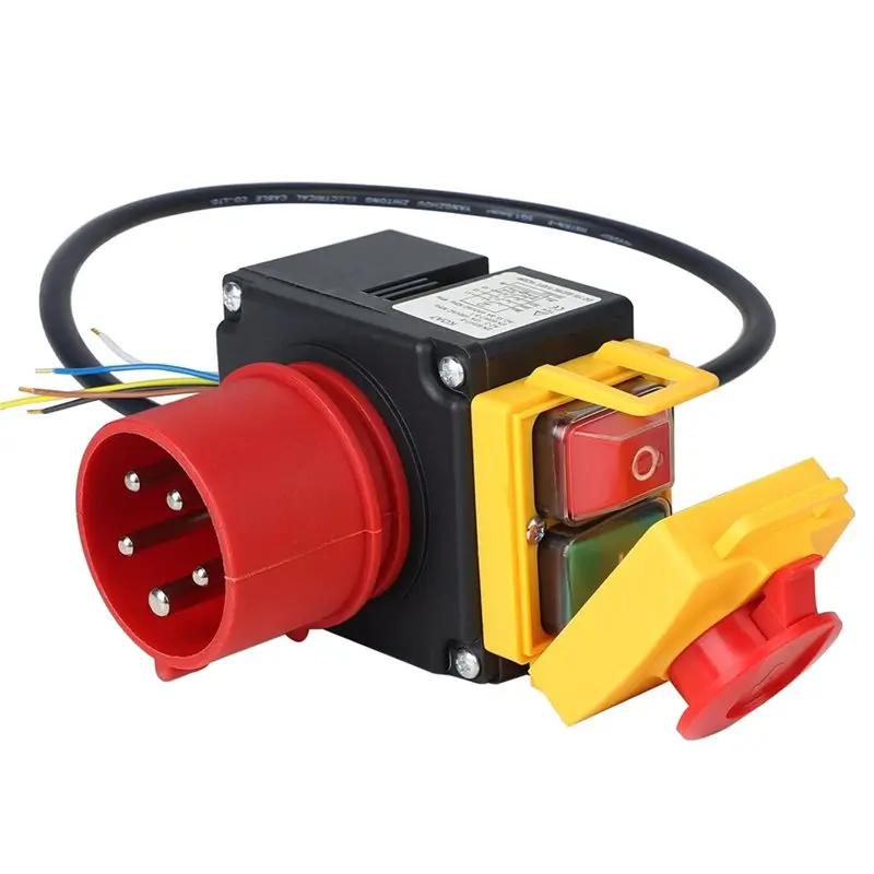 

AB11-Выключатель аварийной остановки, машинный выключатель, 3-фазный, 400 В, с кабелем 80 см, защитный выключатель, выключатель нулевого напряжения, аналог KOA7