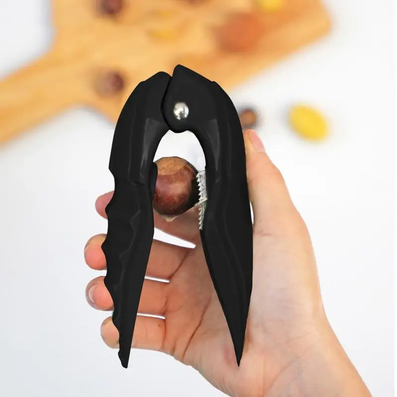 Cascanueces Clip para castañas, desgranadora de nueces antideslizante, pelador de castañas, herramientas de cocina multifuncionales, alicates para galletas de nueces