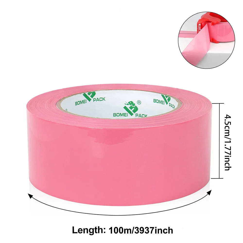 Multi Piece Set Pink Color Tapes Writable PP Tape Color Tape Packing Sealing Pink Tape Adhesive Paper High Viscosity Tools