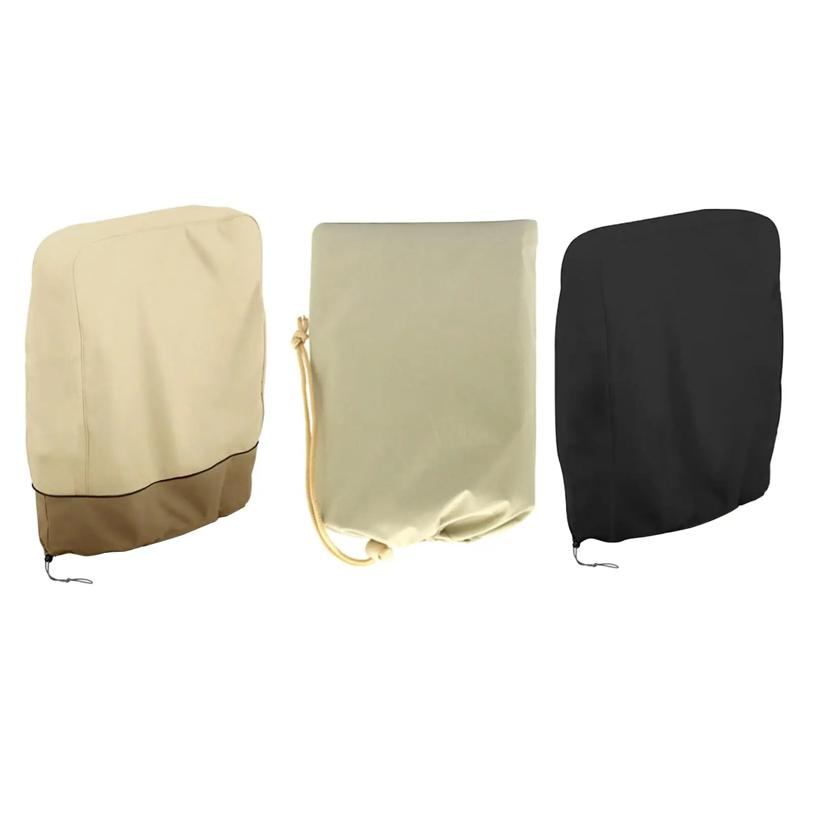 Folding Lounge Chair Cover Windproof Drawstring Sunproof Shelter Stacking Patio