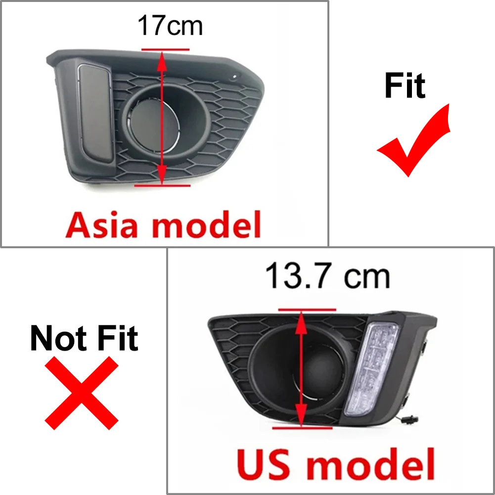 Car LED Daytime Running Lights DRL Fog Lamp Assembly For Honda Fit Jazz 2014 2015 2016 2017 Southeast Asia Version Only