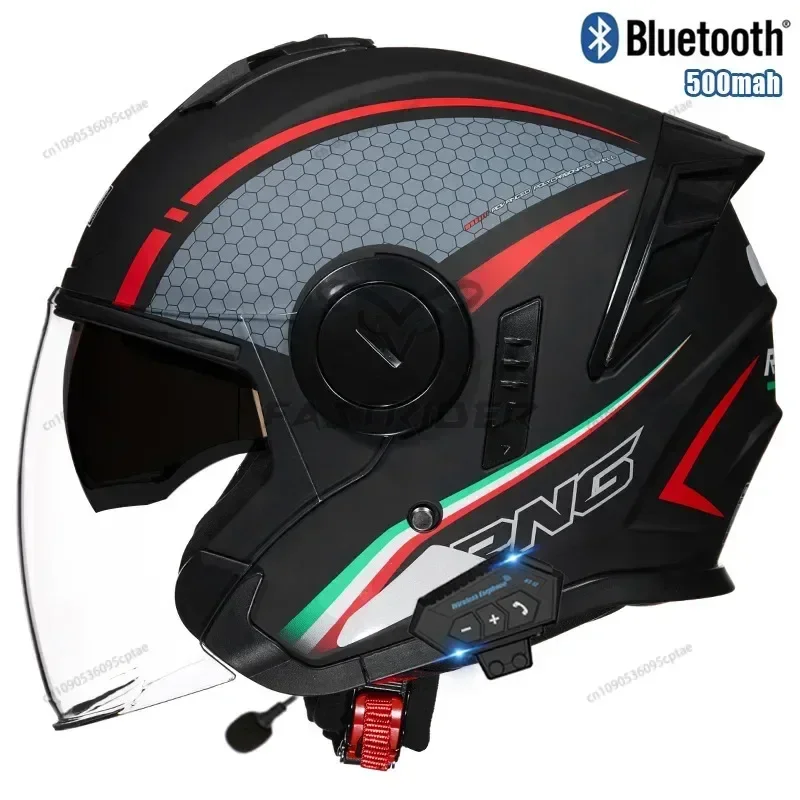 

Motorcycle Helmet Anti-Fog Dual Lens Bluetooth Helmet Certification Casco Moto Off-Road Motorcycle Helmet ABS Material