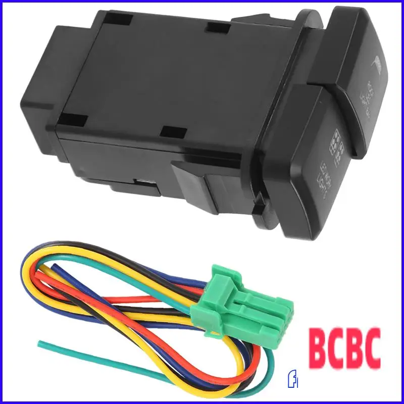 BB-12V voiture double barre lumineuse LED bleu/vert bouton de commutation marche-arrêt pour Toyota Prado Reiz Hilux Landcruiser bouton lumineux