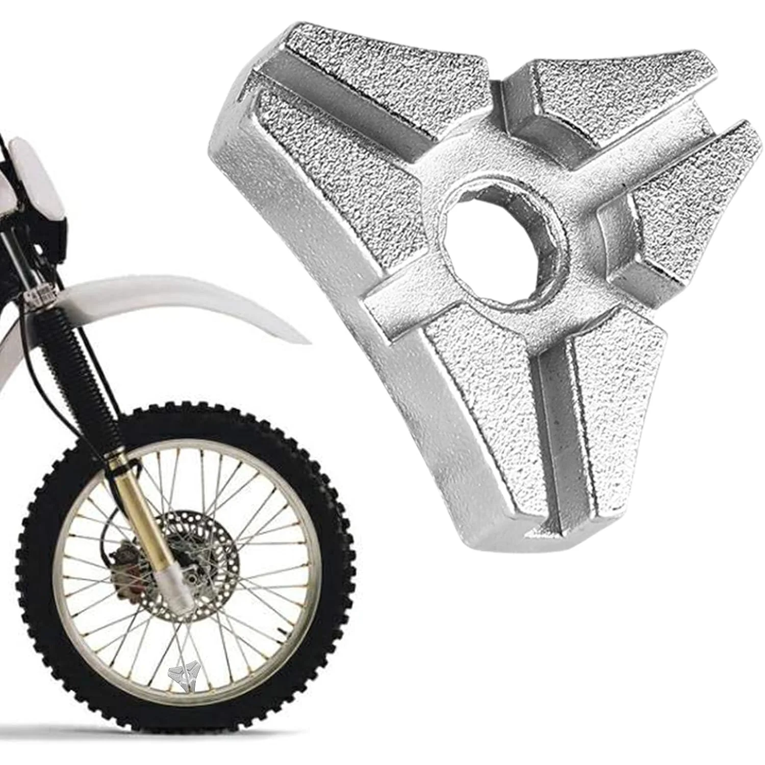3 Size Triangular 6 Port Spoke Carbon Steel Silver Bicycle Repair Tool Wheel Repair Adjuster Bicycle Wire Wrench Rim Bike Tool