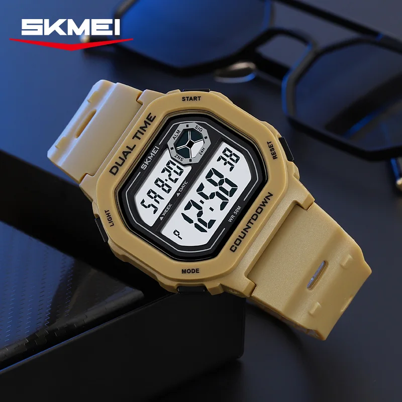 SKMEI 2543 Military Stopwatch Waterproof Multifunctional Digital Sports Watch for Mens Week Alarm Men Wristwatches Reloj Hombre - view 4
