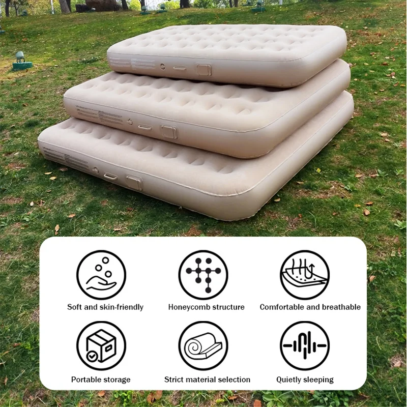 

Modern Simple Style Convenient Air Mattress Outdoor Camping Double Inflatable Thickened Air Mattress