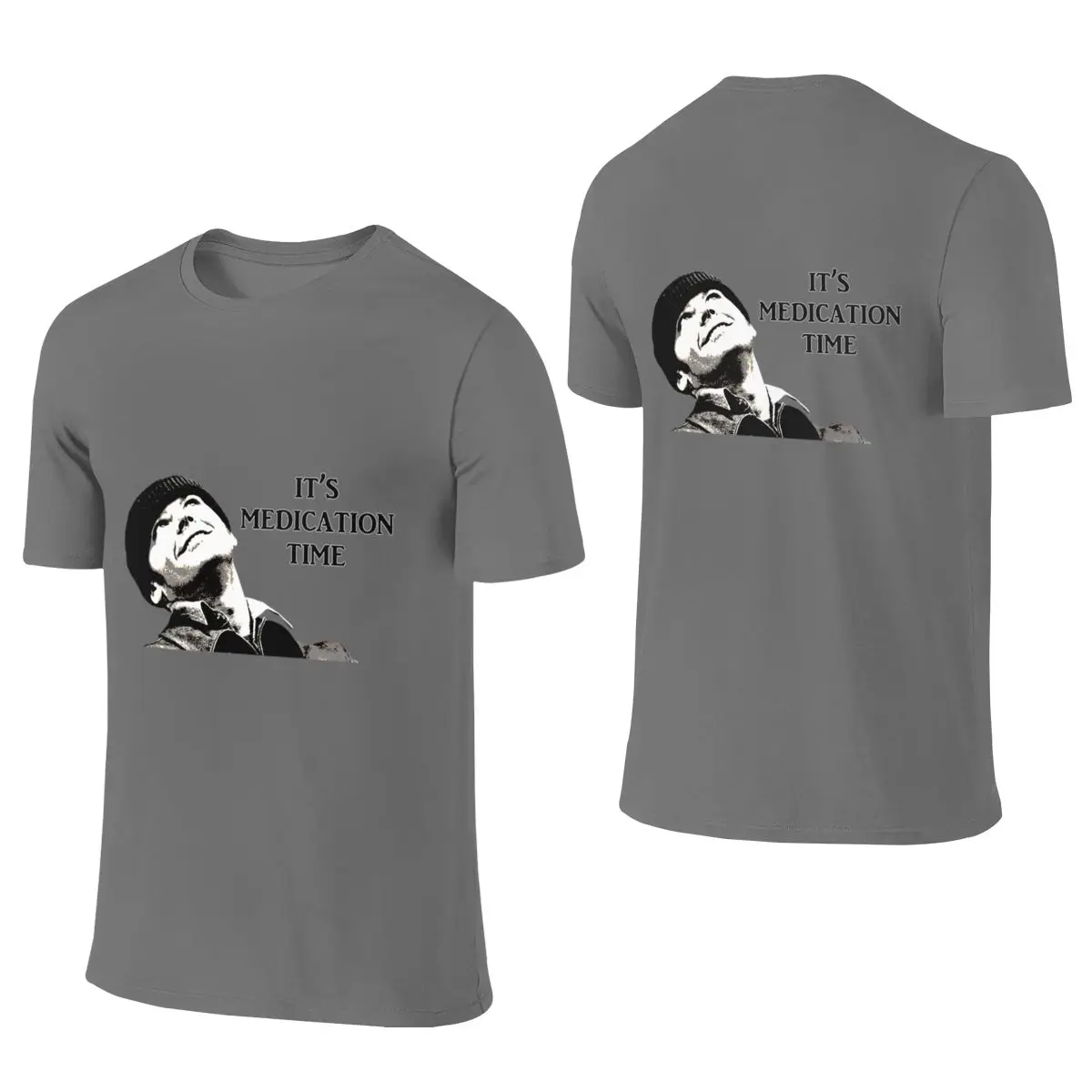 Medication Time Slightly Wide Reversible T-shirtAmerican Retro Niche Men's T-shirts