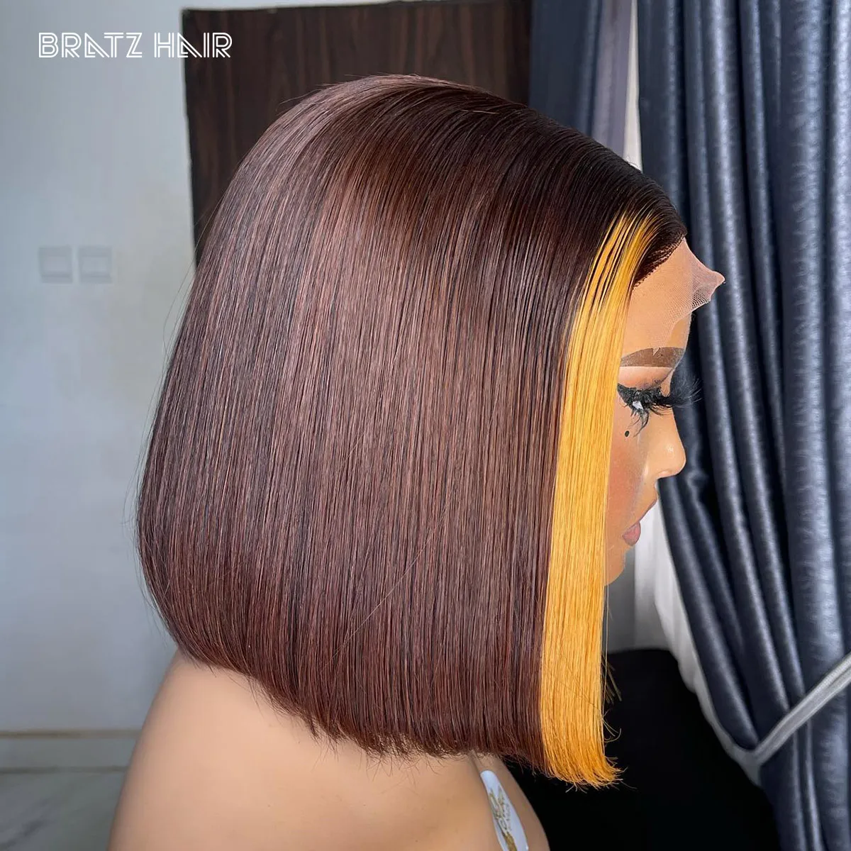 Destacados de cabello humano, peluca Bob rubia marrón, súper doble dibujado, 13x6, 13x4, HD, pelucas frontales de encaje Bob, peluca Bob prearrancada 4x4 5x5 2x6