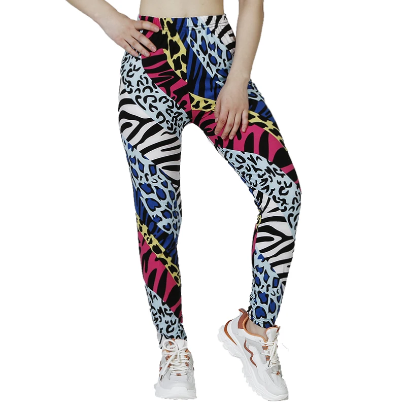 PD267 New Colorful Stripe Leopard Pattern Fashionable and Novel Outgoing Sexy Women\'s 9-point Underpants