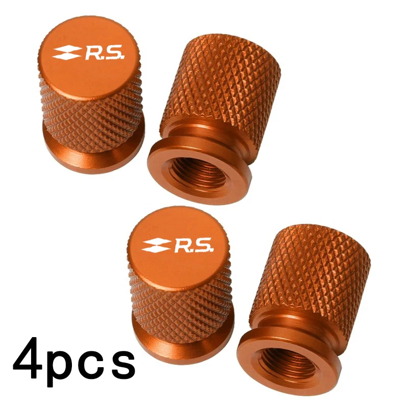 For Renault RS Clio Scenic Logan Megane Koleos Sandero Safrane Car Wheel Tire Valve Caps Tyre Stem Cover Airdust Waterproof 4Pcs