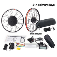 Electric Bike Conversion Kit 250W - 1500W 36/48V 20-29inch Front Rear Wheel Hub Motor SW900 Kit & Lithium Battery 48V 25Ah 18Ah