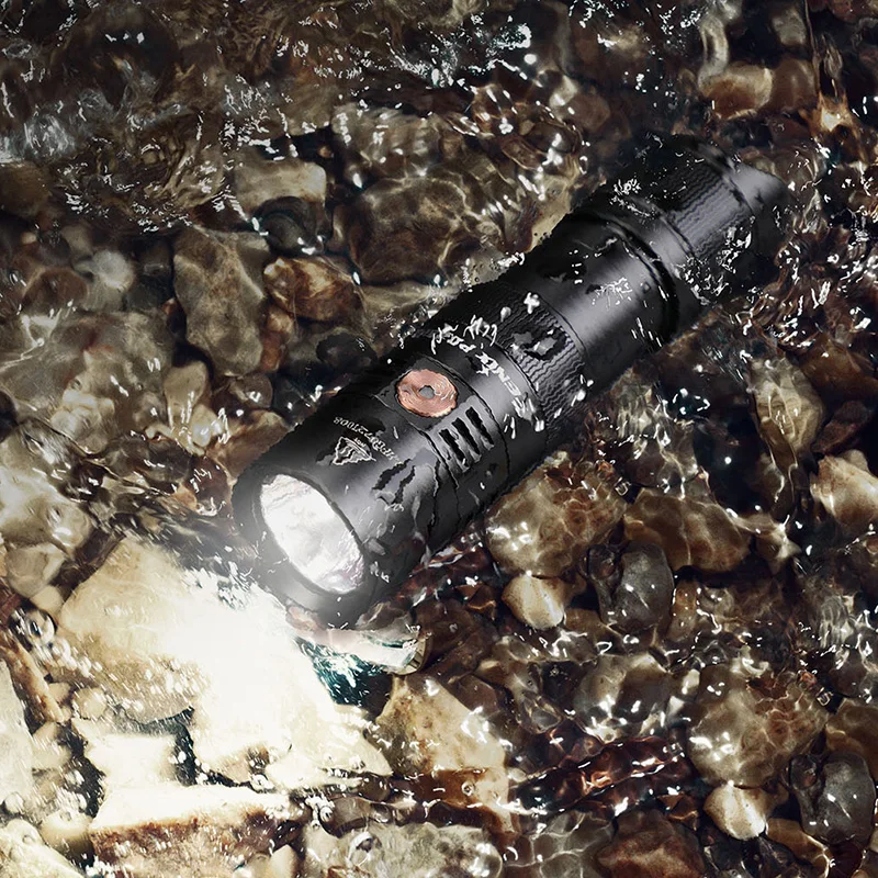 Fenix PD25R USB Charge 800 Lumens LED Flashlight Torch (With Battery)---Black