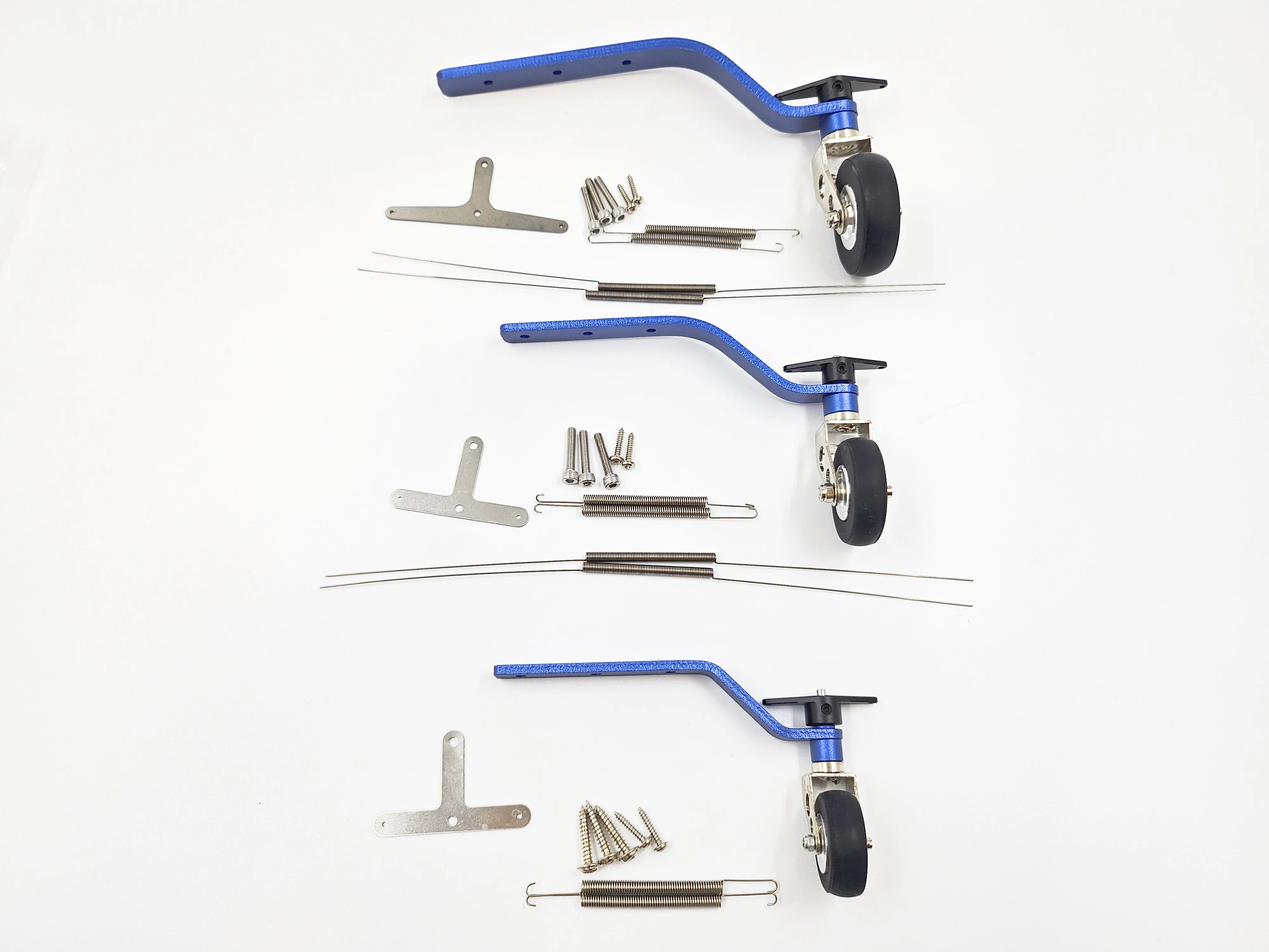 Jeu de roues de train d'atterrissage arrière en plaque d'aluminium, pour moteur à essence 26CC/30CC/40CC/50CC/63CC/80CC, modèle d'avion RC