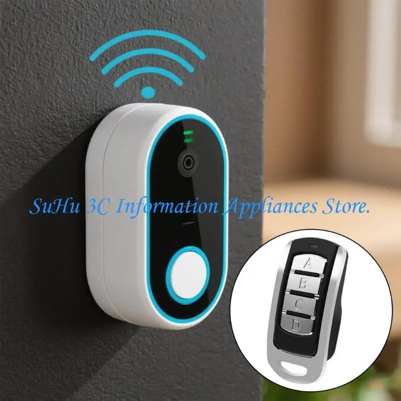 4Button 433MHz Wireless Remote Control Door Opener Cloning Feature AntiDrop Shell Secure Encryption Technology