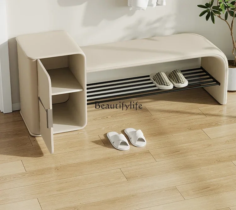 

ld25 Italian light luxury shoe cabinet home door modern simple home storage shoe changing stool