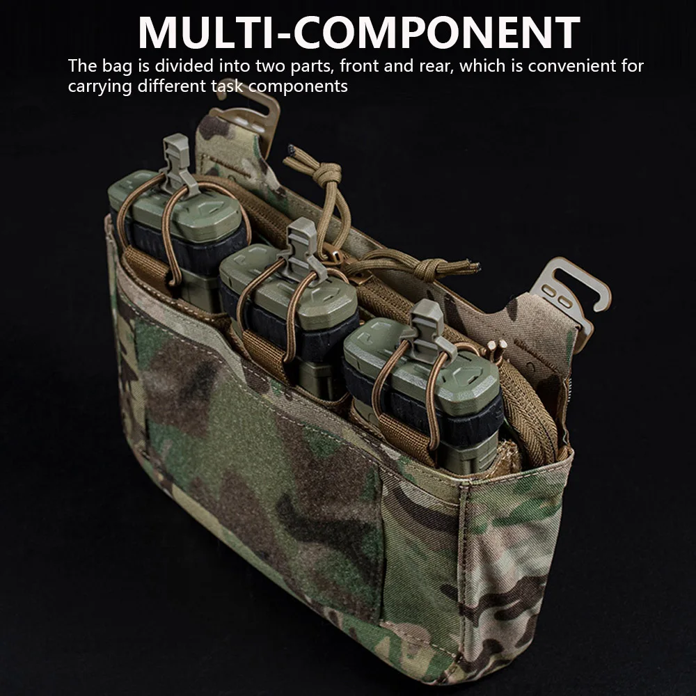 V5 PC Tactical Vest DOPE Flap Chest Hanging 5.56/7.62 Triple Magazine Bag Tools Pack Hunting Vest Sub Package Accessory