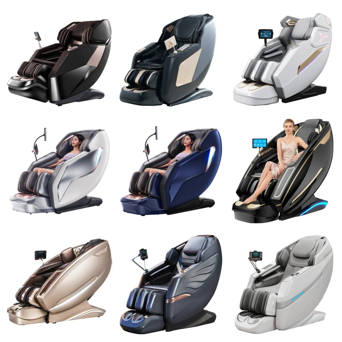 H2 2025 China Best Selling Luxury 4D Zero Gravity Shiatsu Electric Incline Massage Chair with AI Music Full Body for Home Use