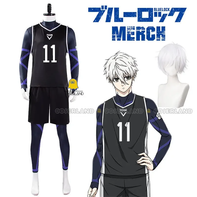 Anime Blue Lock Nagi Seishirou Mikage Reo Cosplay Costume Wig Football Jersey Team V Sportswear Isagi Yoichi Bachira Meguru Men