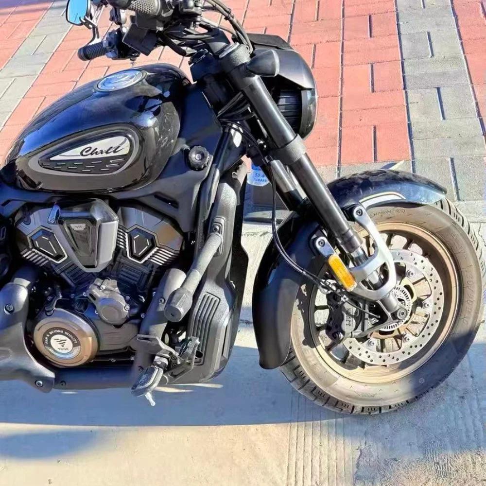 

For VOGE CU625 Flexible PA Soft Rubber Ducktail Fender Extension, Black Sand Grain Surround Mud Guard Original Mount Mod