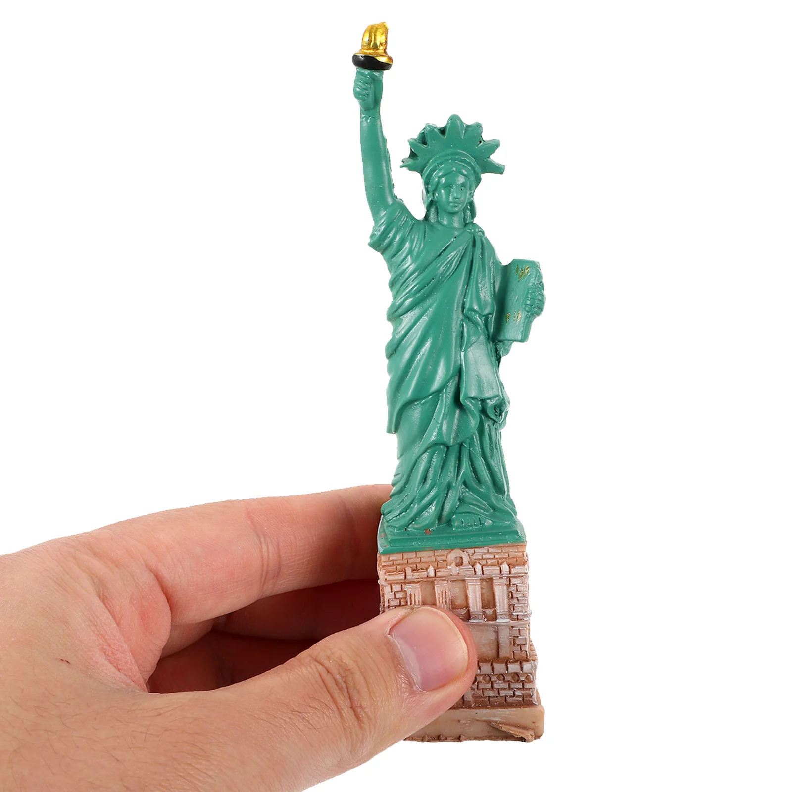 Estatua de la libertad adorno decoraciones de mesa modelo de arena materiales de construcción de escritorio Mini artesanías